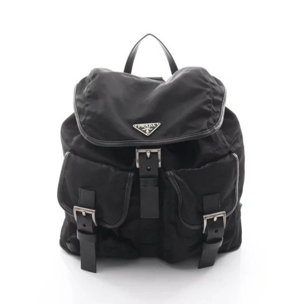 Prada Triangle Backpack Black